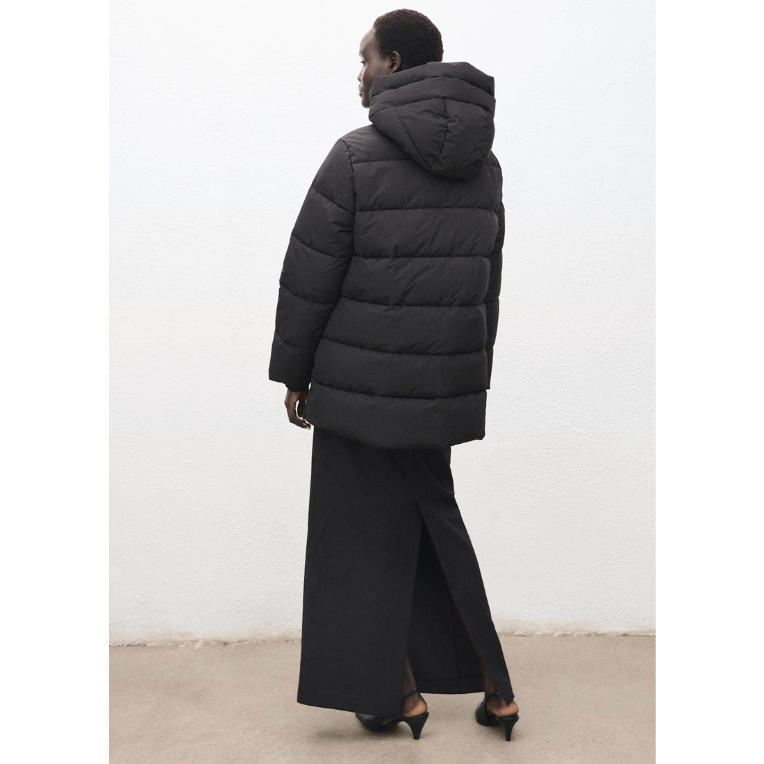 フェイクダウンジャケット .-- TOKYO （ブラック） -MANGO - マンゴ