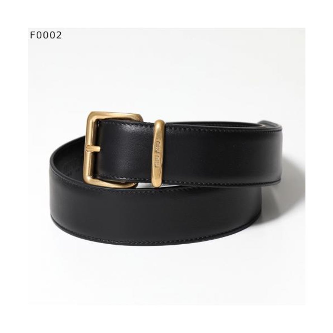 ミュウミュウ Miu Miu MIUMIU ベルト 5CC536 2AIX レザー スクエア