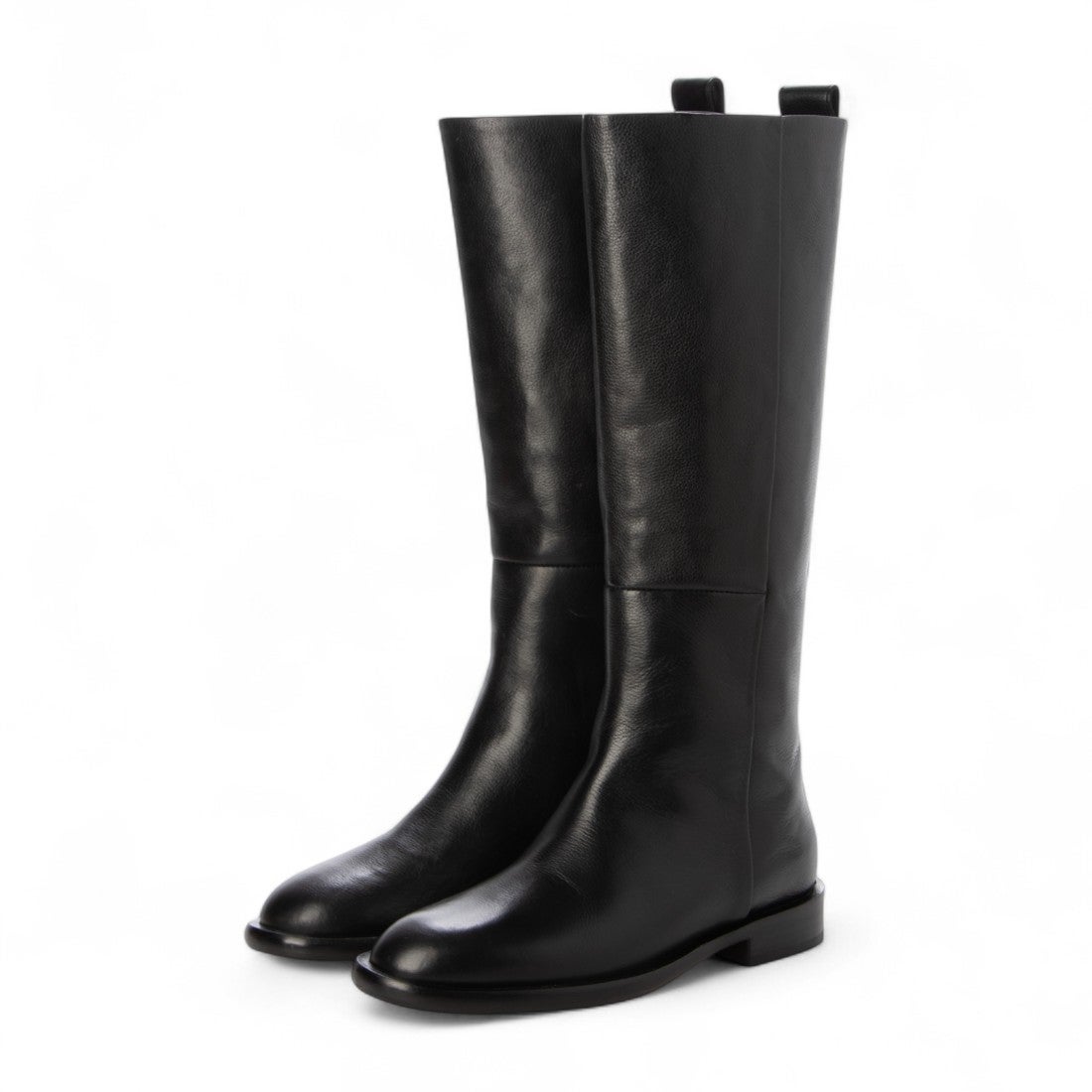 ジェイヴィエーエム JVAM ラウンドトウレザーロングブーツ （ブラック