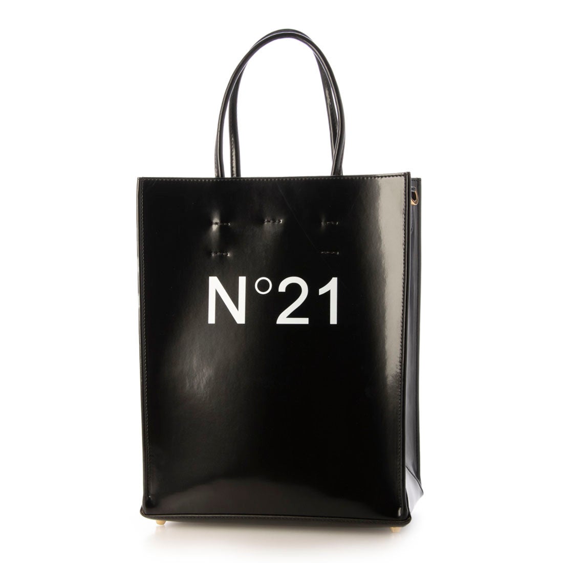 ヌメロヴェントゥーノ N21 ロゴ 縦型 ショッパーバッグ （Black