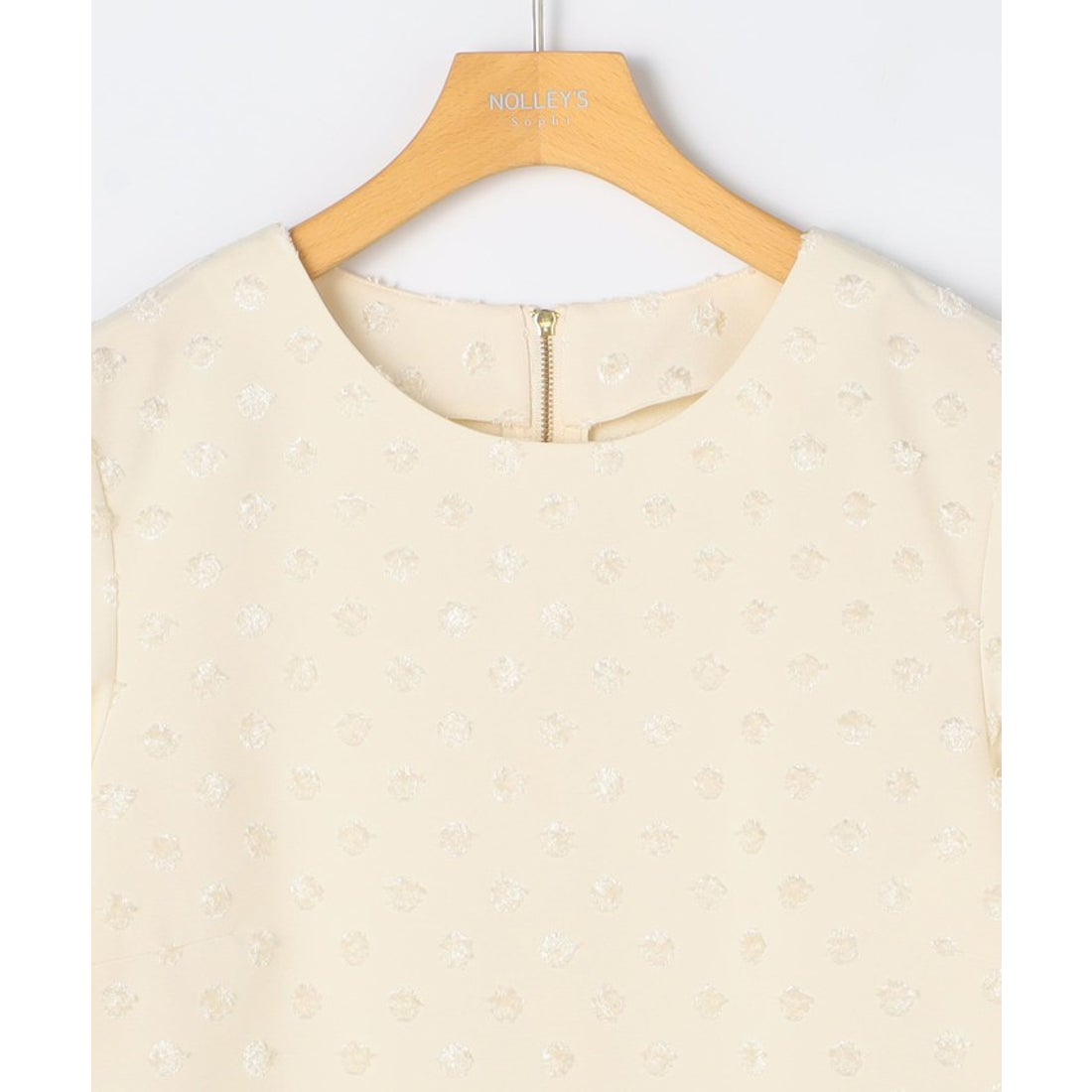 ノーリーズソフィー NOLLEY'S sophi ドットカットジャガードペプラム