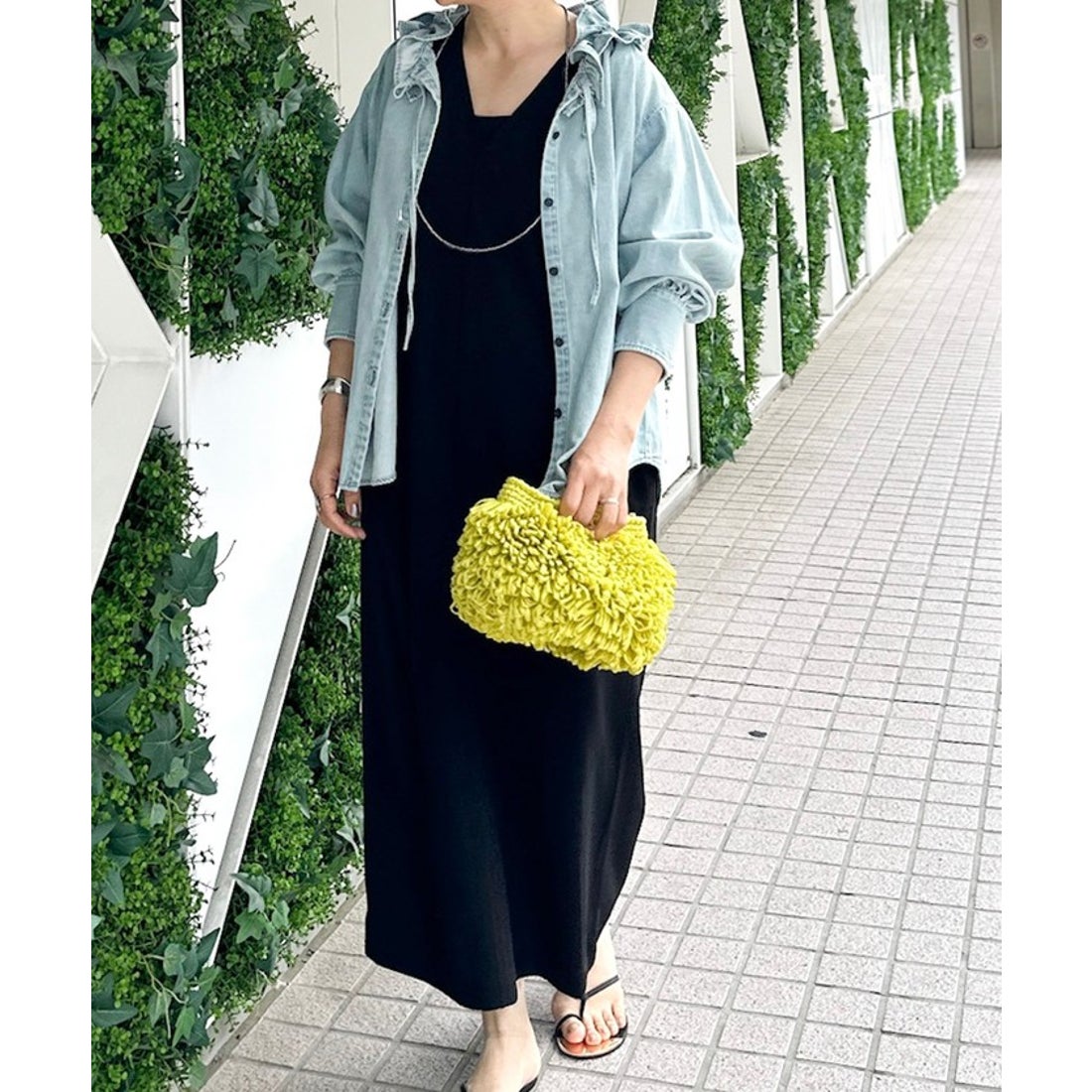 リエミラー Rie Miller 【RM denim】フリルギャザーデニムブラウス