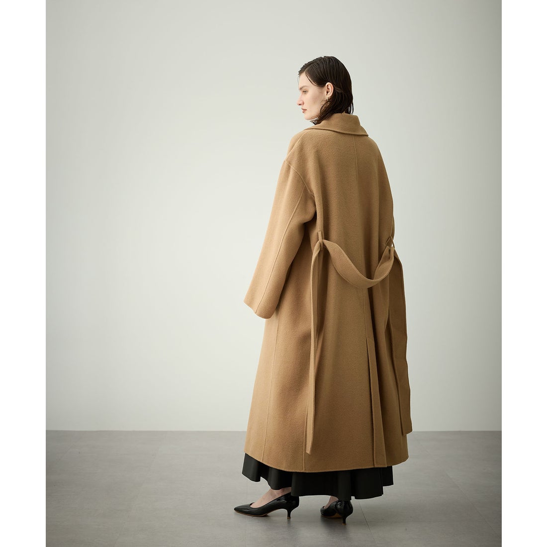 ノーク N.O.R.C ウールメルトンロングリバーコート （キャメル） -waja