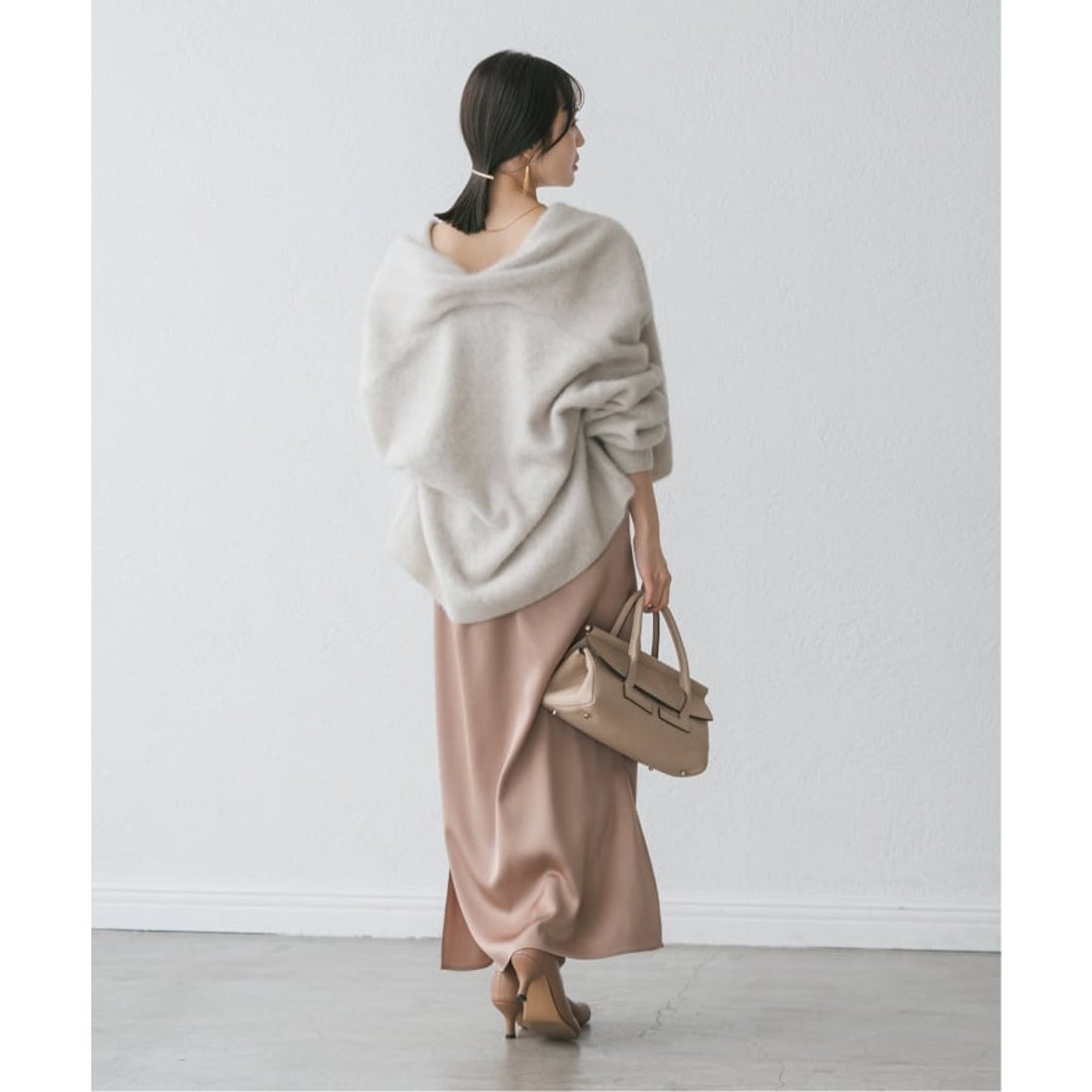 ノーブル NOBLE FOX/Caファーニットカーディガン （ベージュ