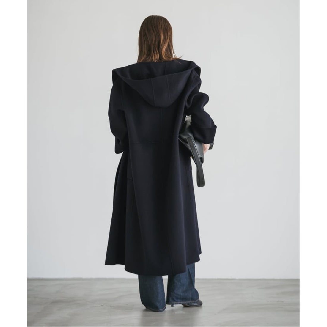 ノーブル NOBLE Super160sリバーフーディーコート （ネイビー