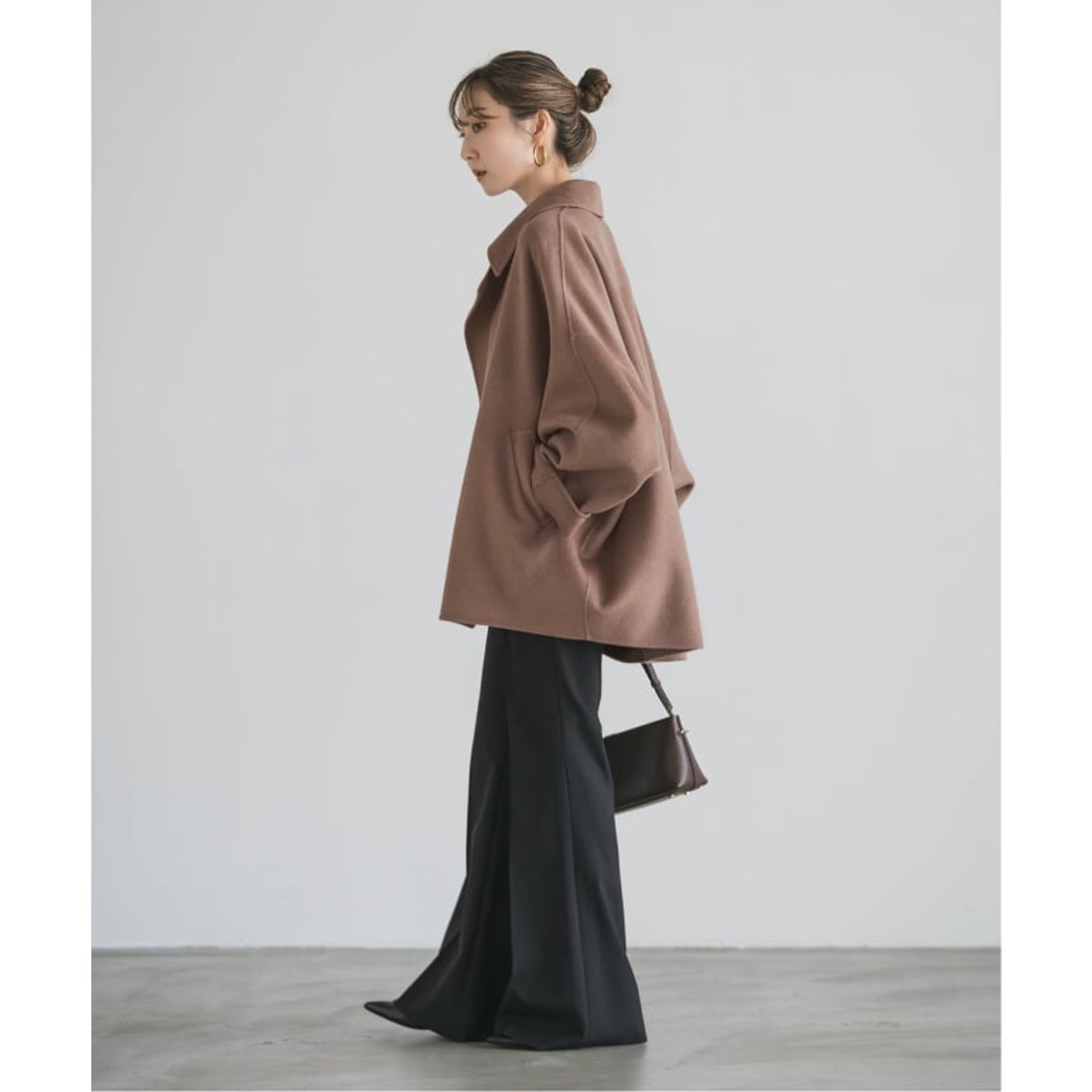 ノーブル NOBLE Super160s リバードルマンショートコート （ベージュ