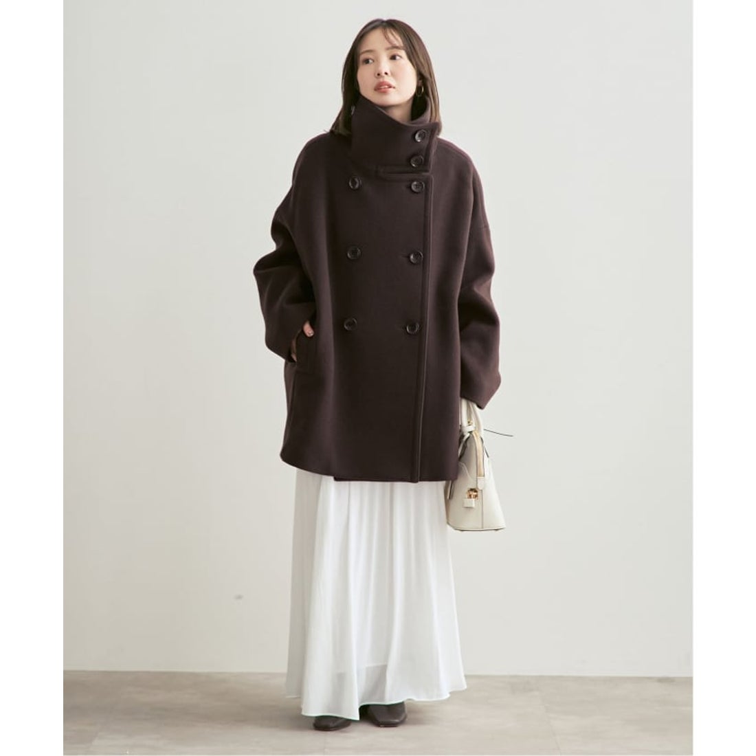 ノーブル NOBLE 《追加・WEB限定カラー》スタンドカラーオーバーコート
