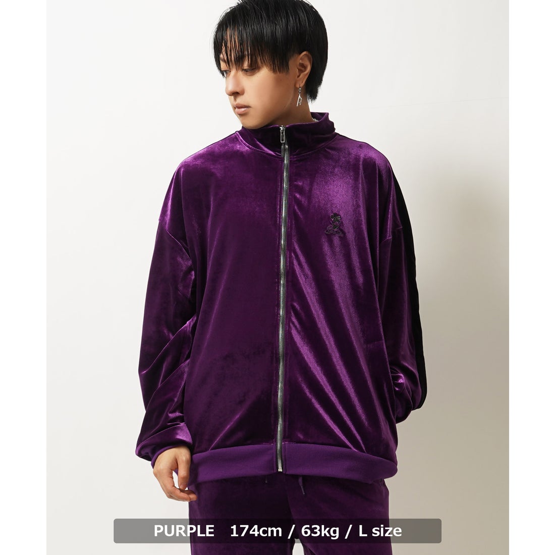 ワンフォークロージング 1111clothing ◇ベロア トラックジャケット