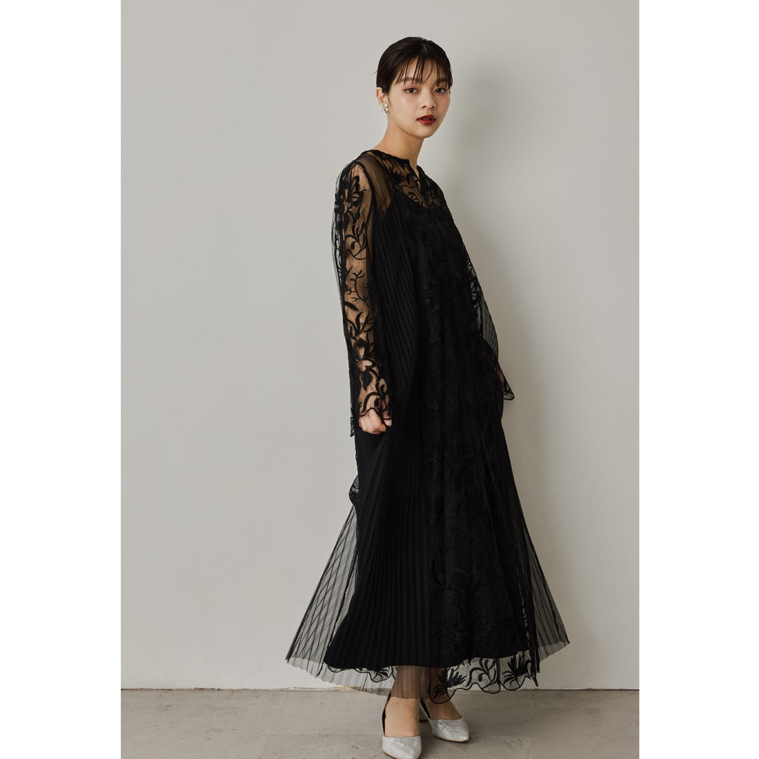 ニアナ niana エスニックサイドプリーツドレス Aライン マタニティ