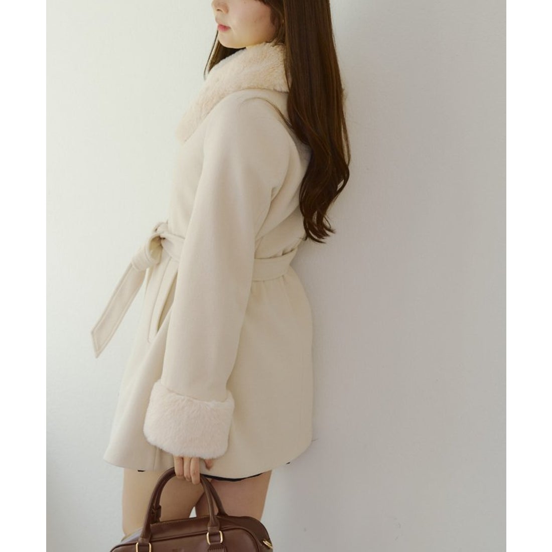 ナイスクラップ NICE CLAUP 【WEB先行予約】フェイクファー付ミドル