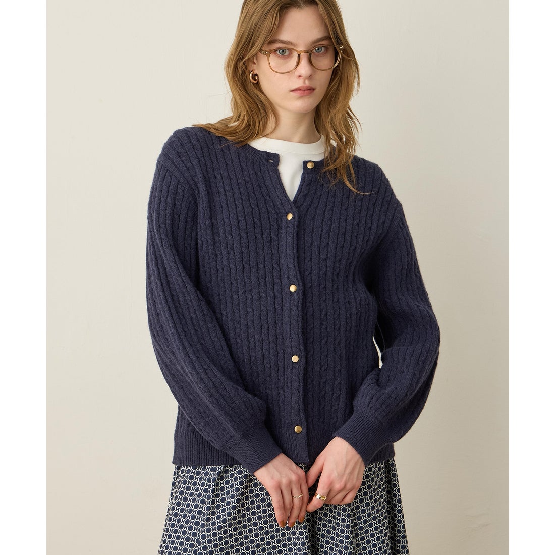 ルスークホリデー LE SOUK HOLIDAY ケーブルニットカーディガン