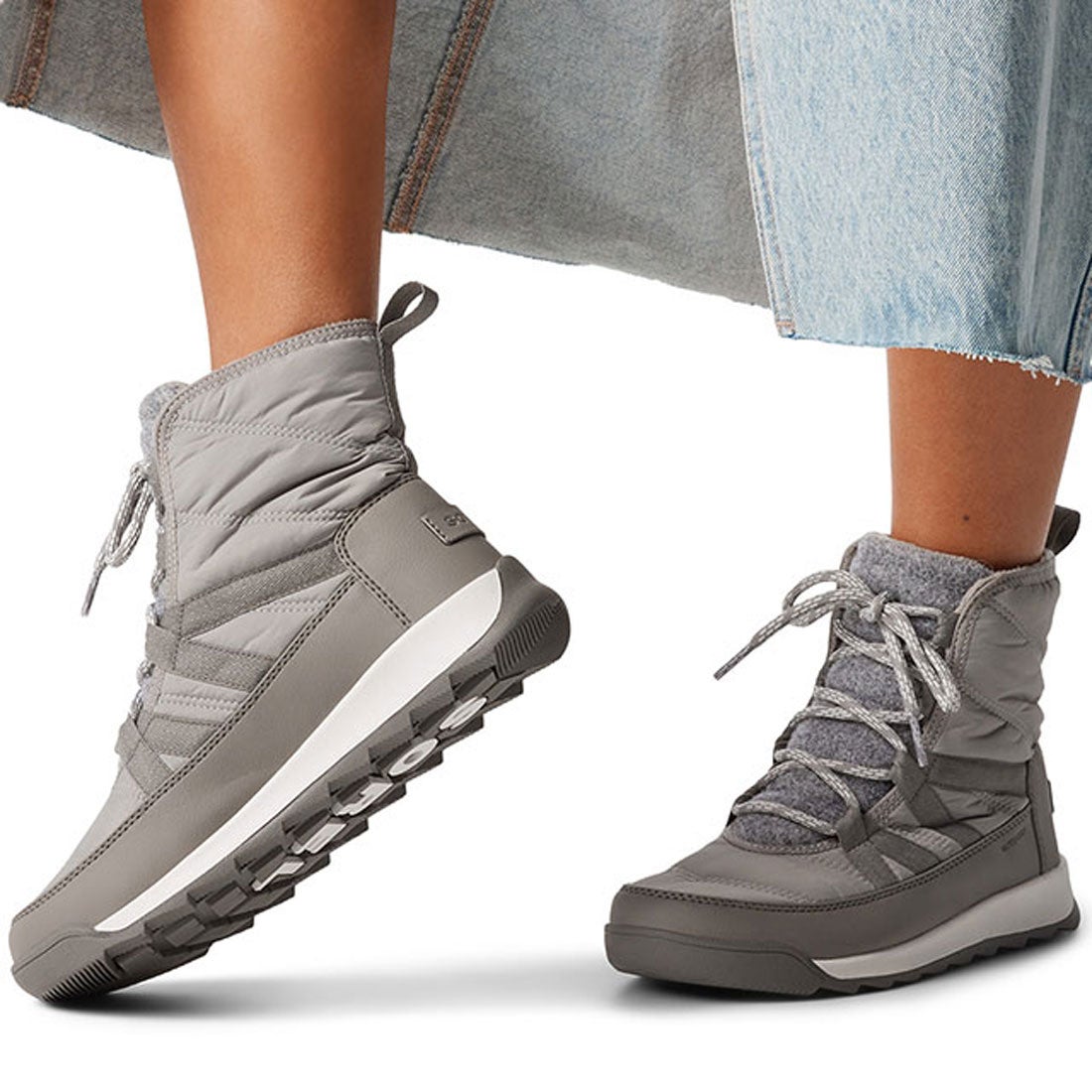 ソレル SOREL W WHITNEY II PLUS LACE WP Chrome-Grey/Quarry [NL5162
