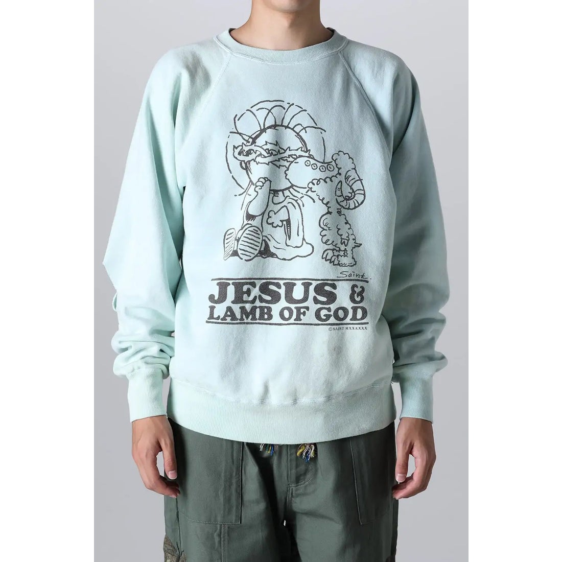 セントマイケル SAINT Mxxxxxx JESUS Sweat shirt （Blue