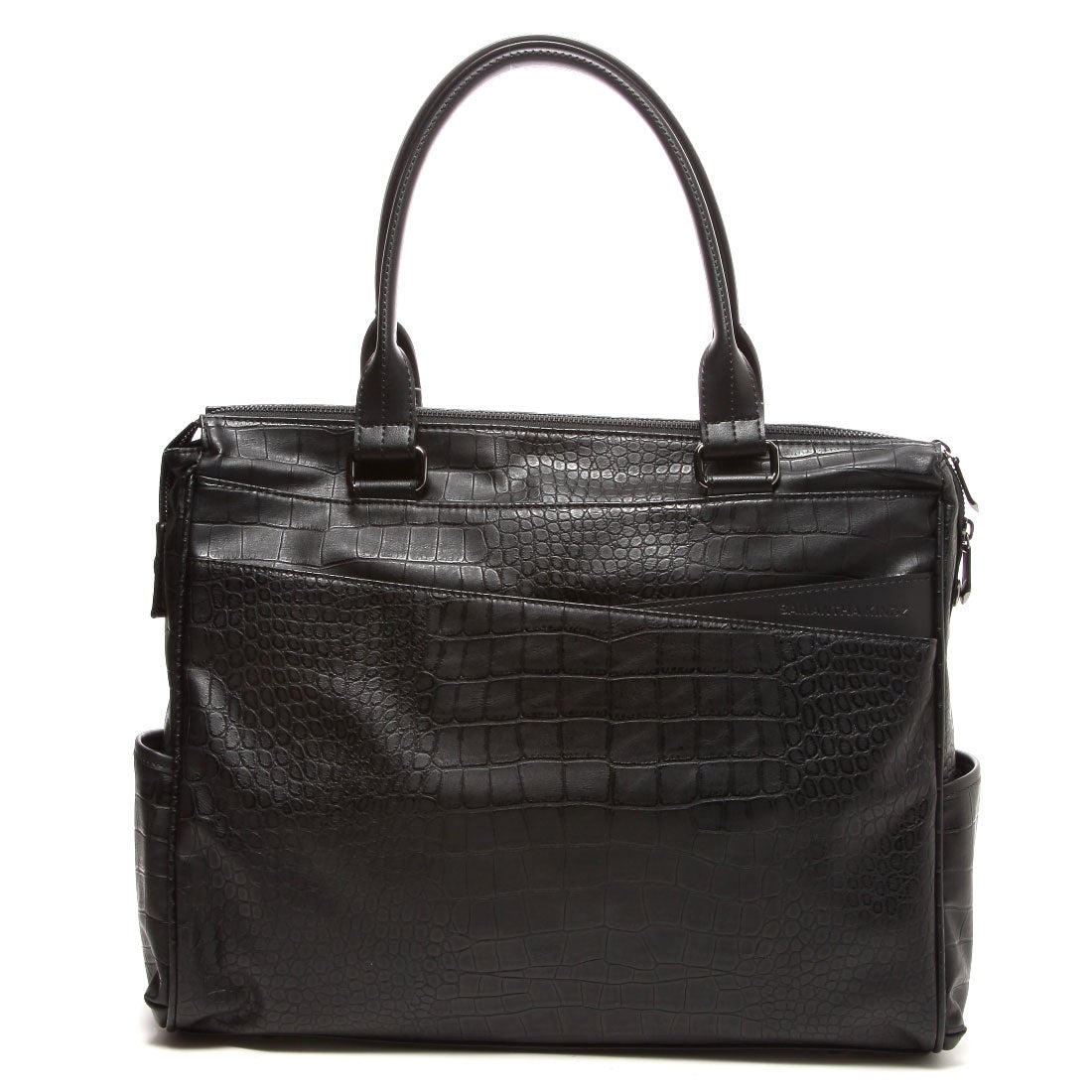 KINGZ サマンサキングズ クロコ型押しビジネスバッグ（ブラック