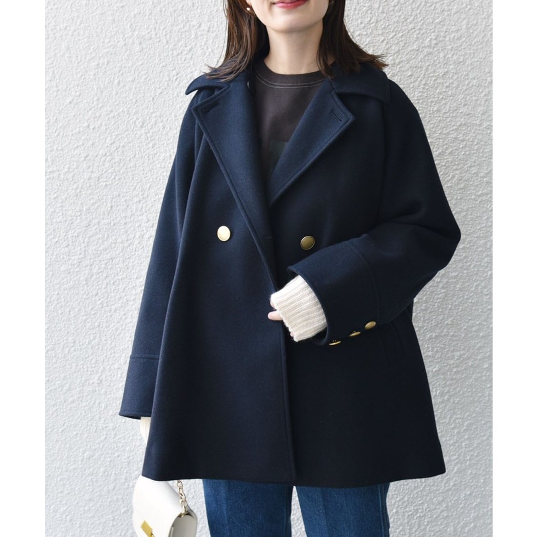 シップス SHIPS * 〈手洗い可能〉ウール ライク ジャージー メルトン