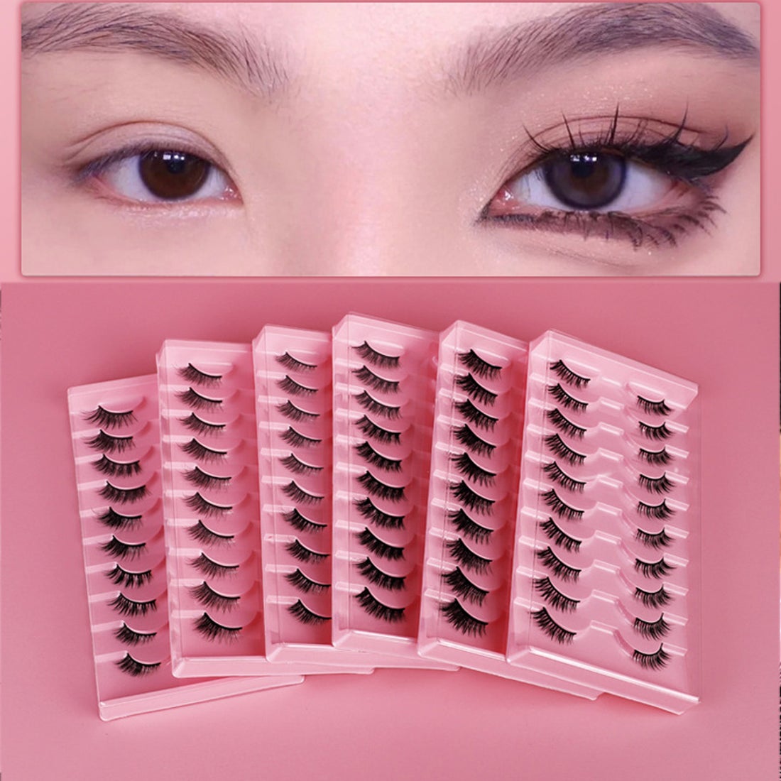 ショッピングゴー shoppinggo つけまつげ 10ペア入り 盛れる 自然 上