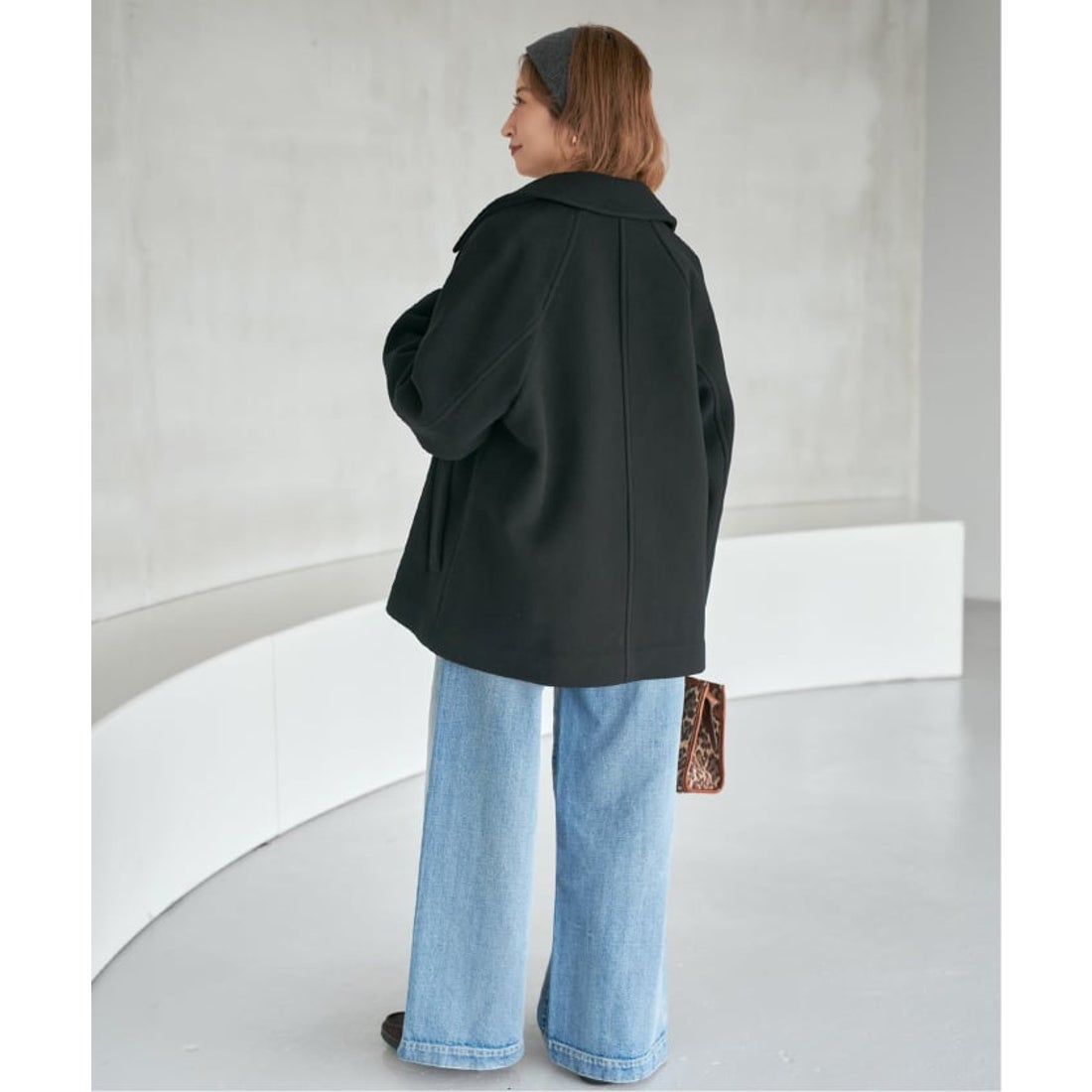 スピック＆スパン Spick & Span S160スタンドカラーショートコート