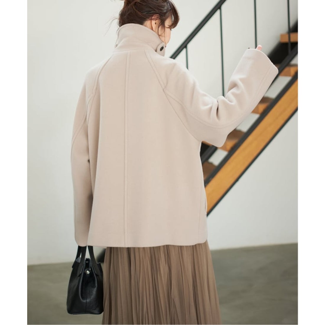 スピック＆スパン Spick & Span S160スタンドカラーショートコート