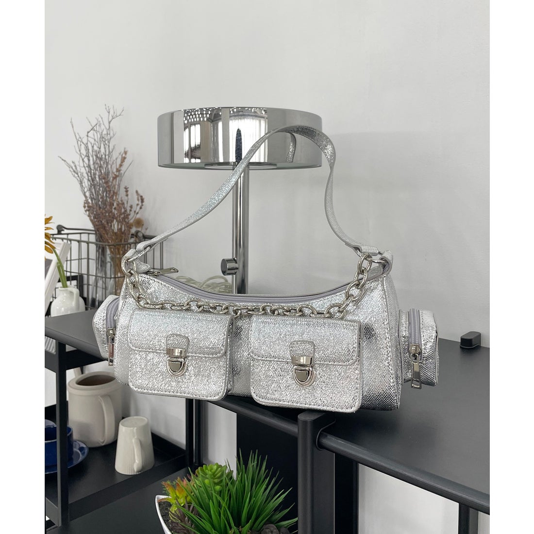 スパイラルガール SPIRALGIRL チェーン付きショルダーバッグ