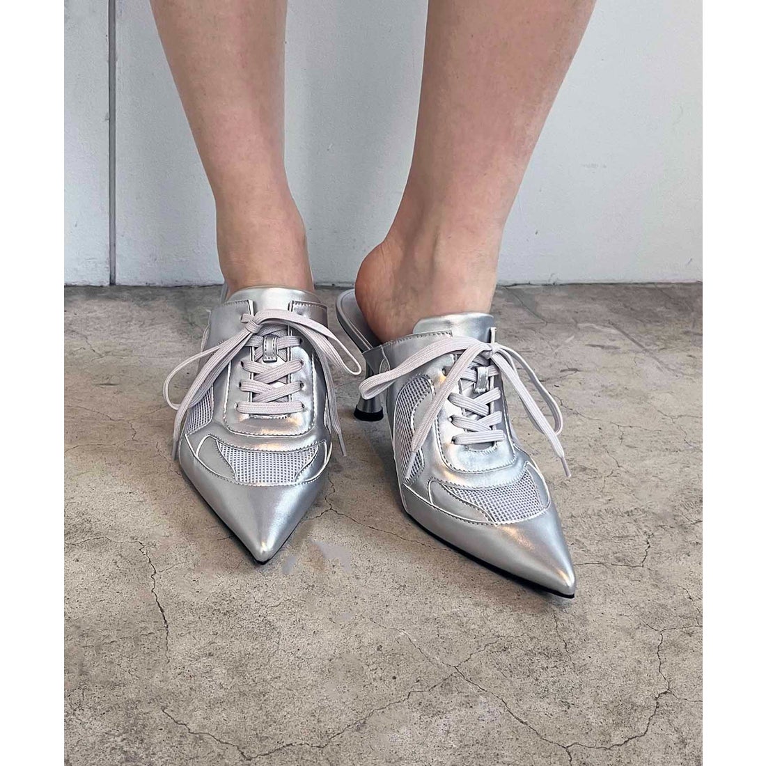 スパイラルガール SPIRALGIRL ポインテッドトゥスニーカーミュール