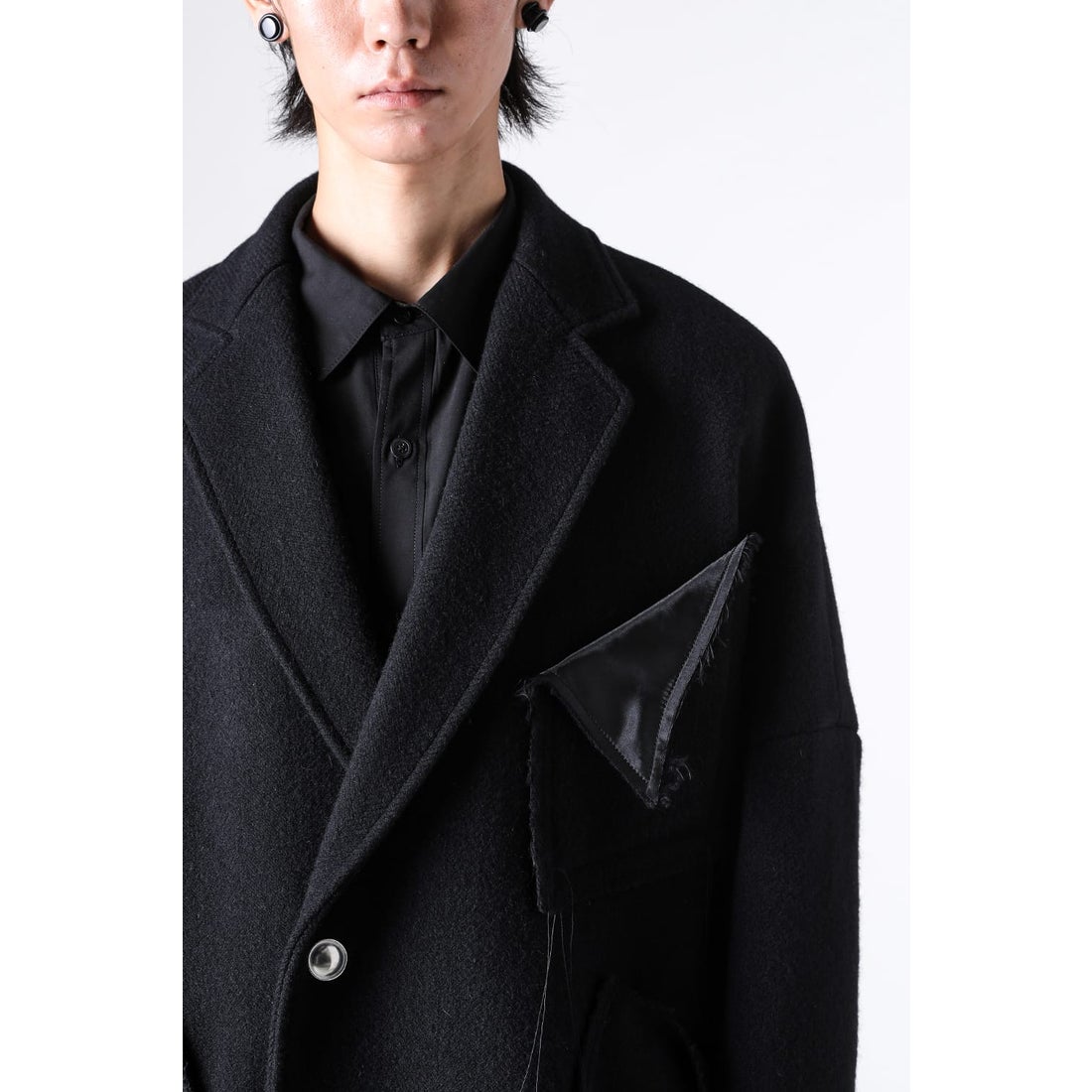 サルバム sulvam Short Broken Coat （Black Black） -FASCINATE