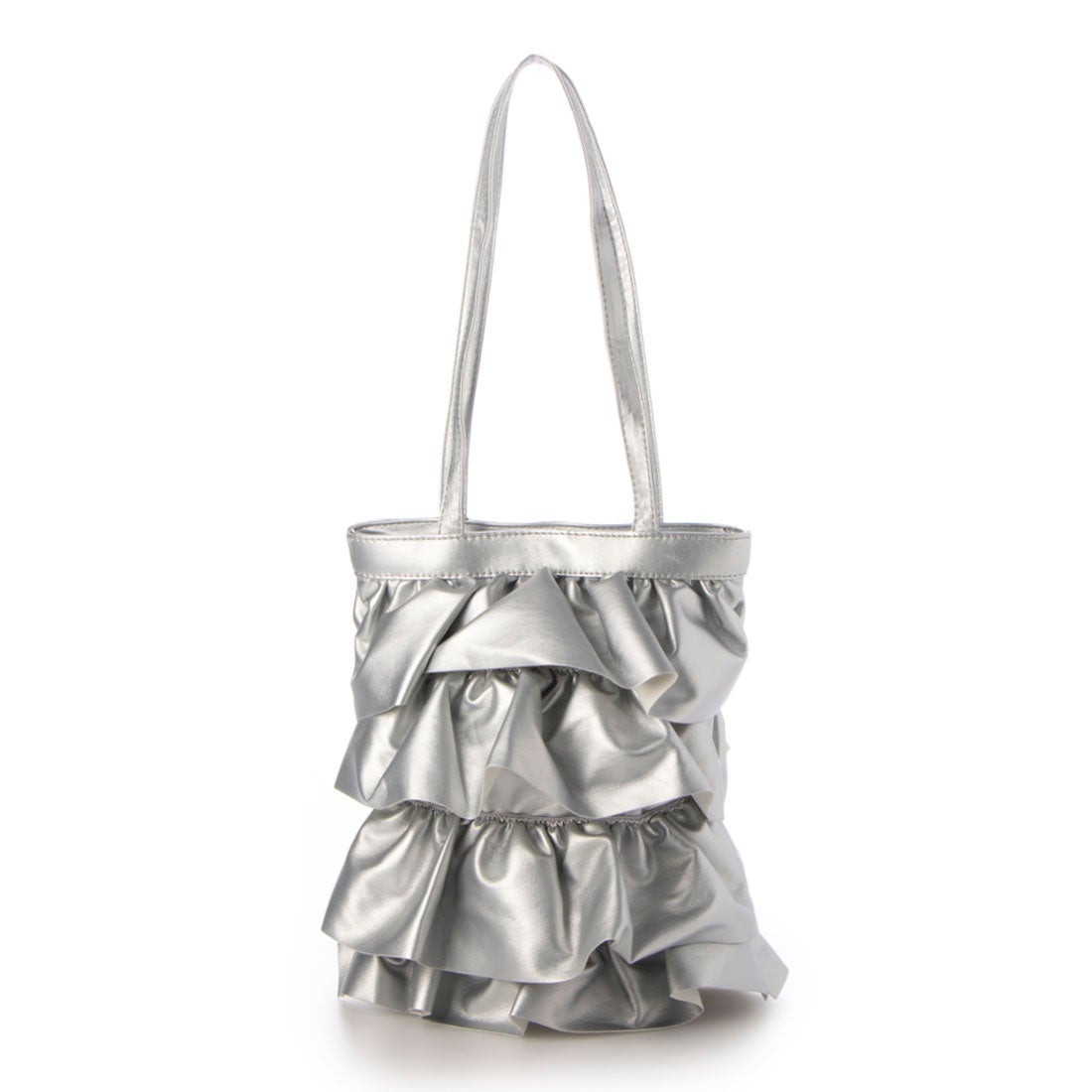 シュベック SVEC ティアード フリル トートバッグ (シルバー