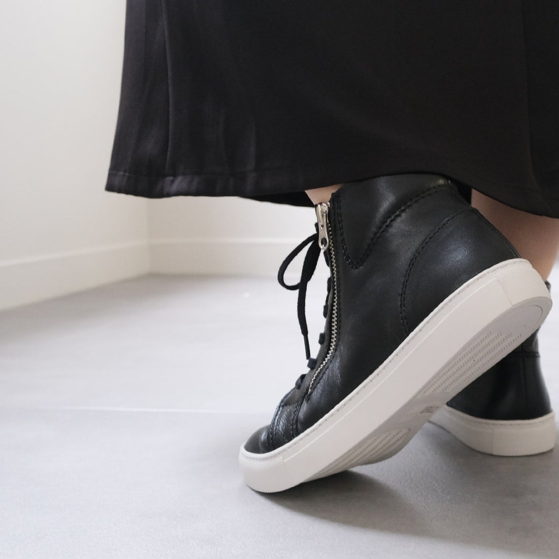 pointer 【本革】ブーツ スニーカー レースアップ ショートブーツ 大人