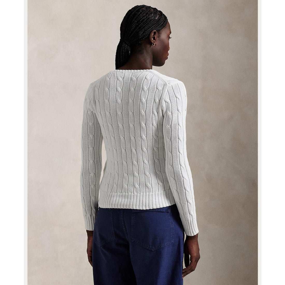 ポロ ラルフ ローレン POLO RALPH LAUREN ケーブルニット コットン V