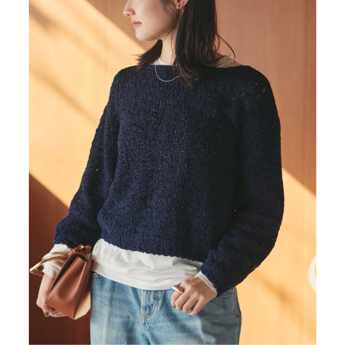 プラージュ Plage 《予約》Fringe yarn カーディガン （ネイビー