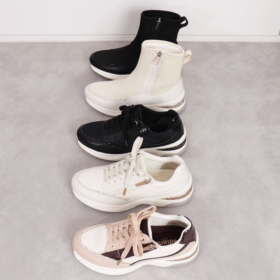 プラスダイアナ ＋diana 【レイン対応】オールウェザーショートブーツ