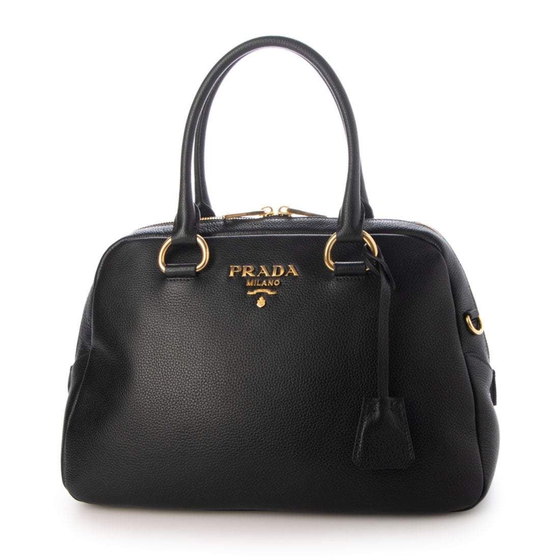 プラダ PRADA ☆ロゴエンボスレザー2WAYハンドバッグ- BAULETTO IN
