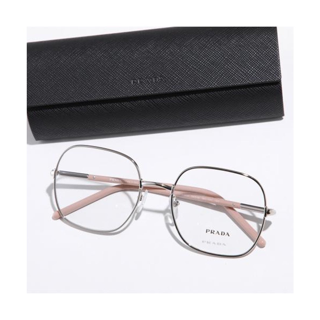 プラダ PRADA PRADA メガネ VPR 56W スクエア型 メタルフレーム （1BC