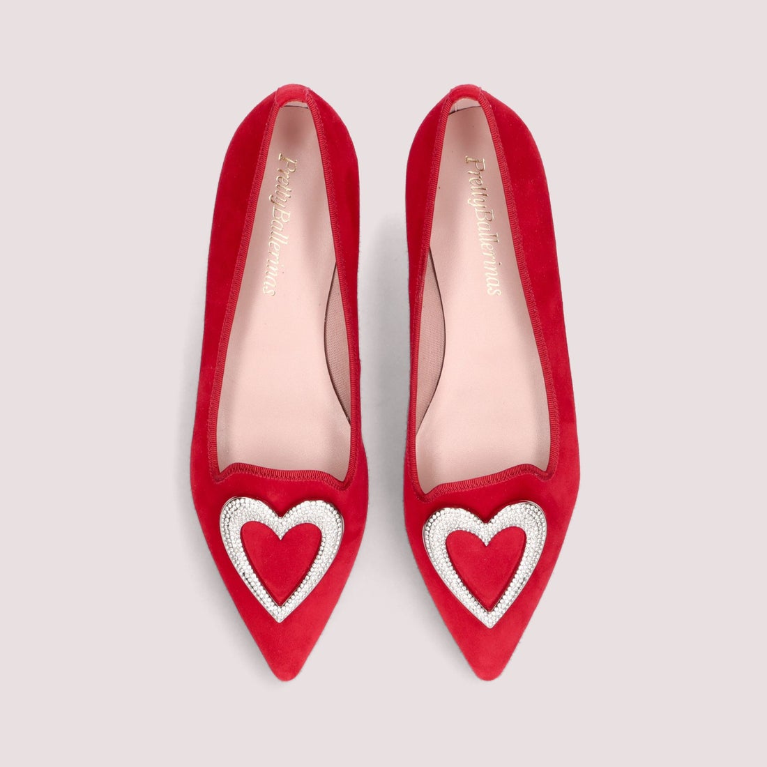 プリティ・バレリーナ Pretty Ballerinas ELLA suede crystal heart