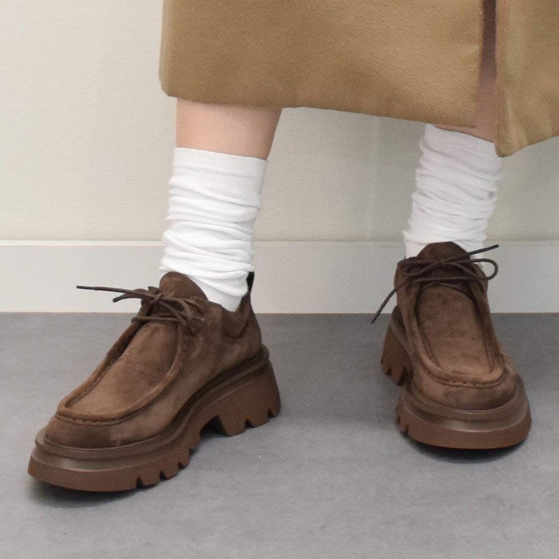 クシェリ QUSHELI トラックソールチロリアンシューズ （ダークブラウン