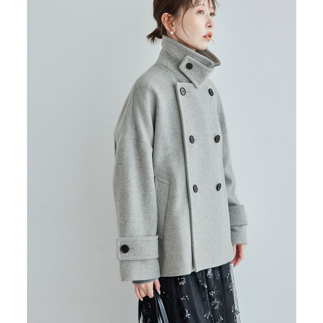 ロペピクニック ROPE' PICNIC ウールショートコート （オフホワイト