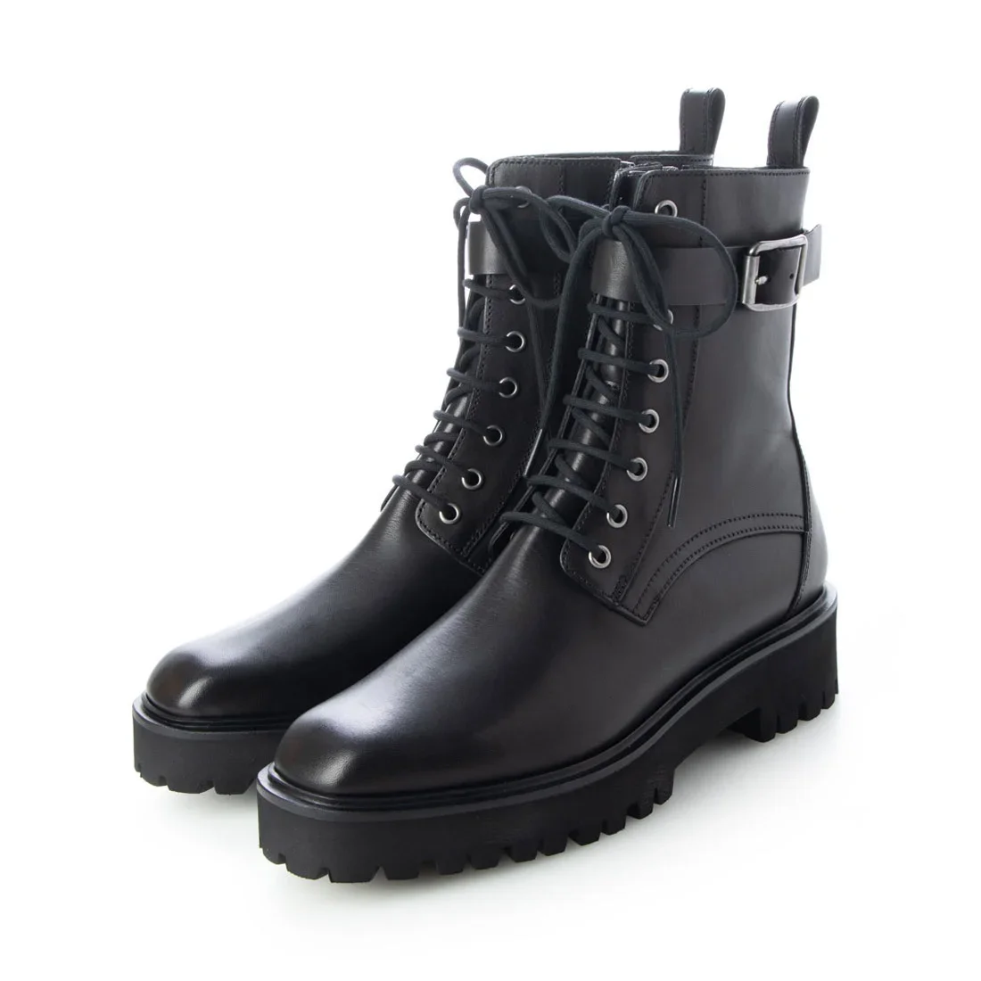 RABOKIGOSHI works 【軽量ソール】本革レースアップブーツ(ブラック