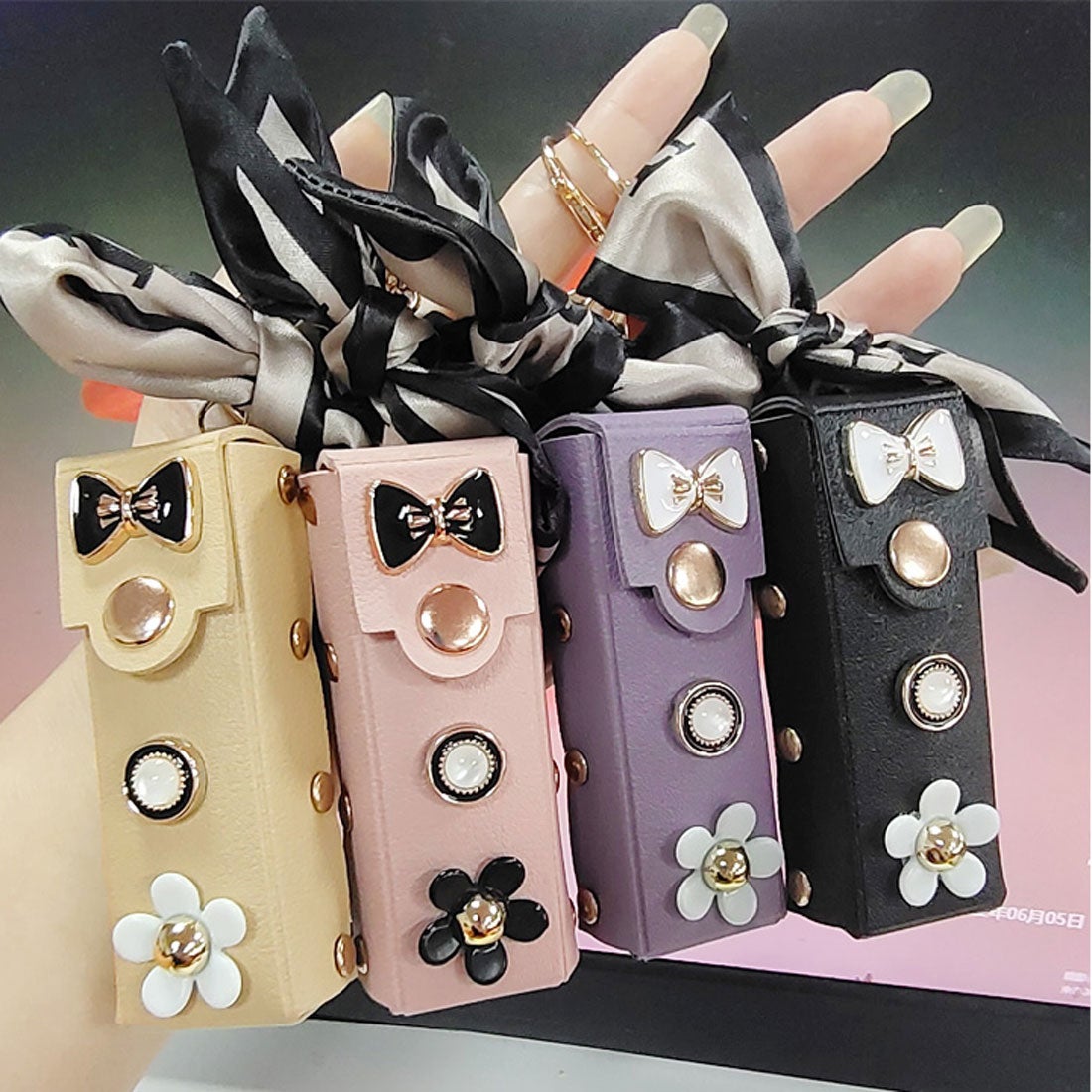 リアルスタイル REAL STYLE リップケース フェイクレザー キーホルダー