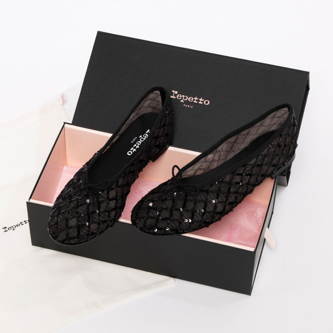 レペット Repetto LILOUH フラットバレエパンプス（ブラック） -靴