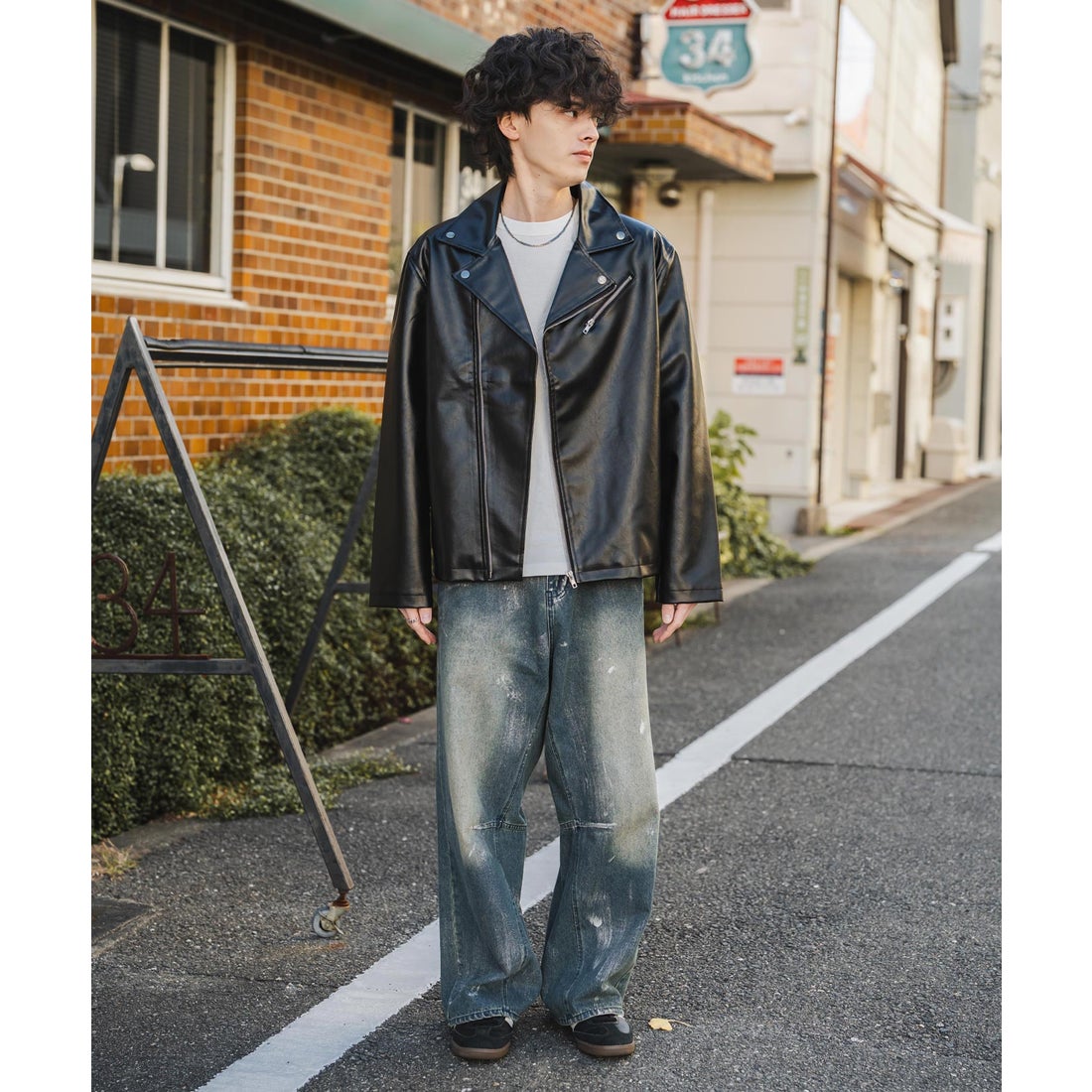 ロッキーモンロー Rocky Monroe レザージャケット ダブルライダース