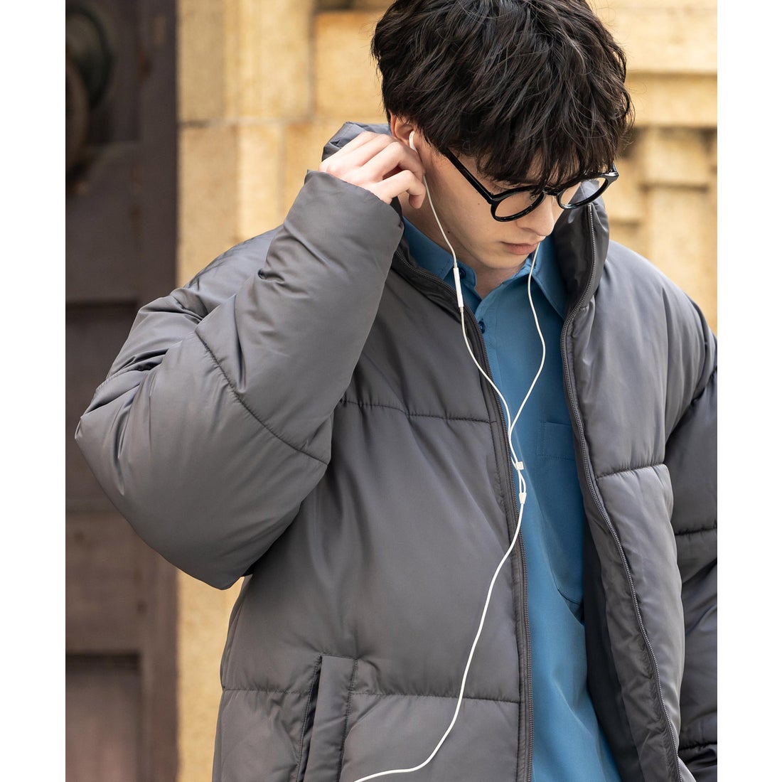 ロッキーモンロー Rocky Monroe ファイバーダウンジャケット メンズ