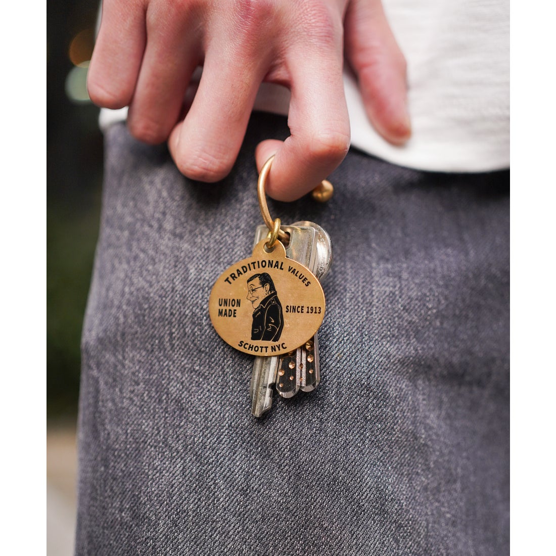 ショット Schott BRASS KEY RING/ブラス キーリング （ゴールド