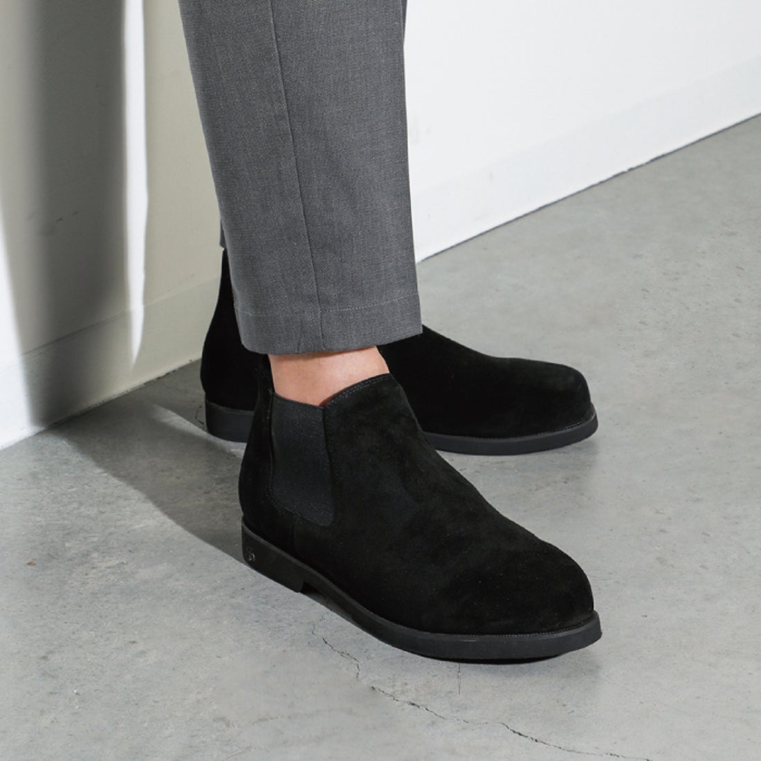 スタンドワークス Stnd works 牛革カウレザーサイドゴアショートブーツ