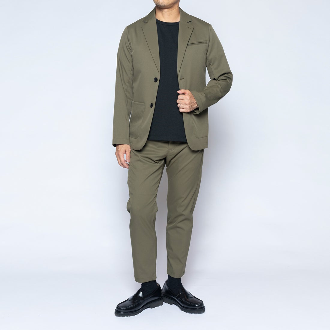 アンクルストレートパンツ・センタープレスなし 【返品不可商品