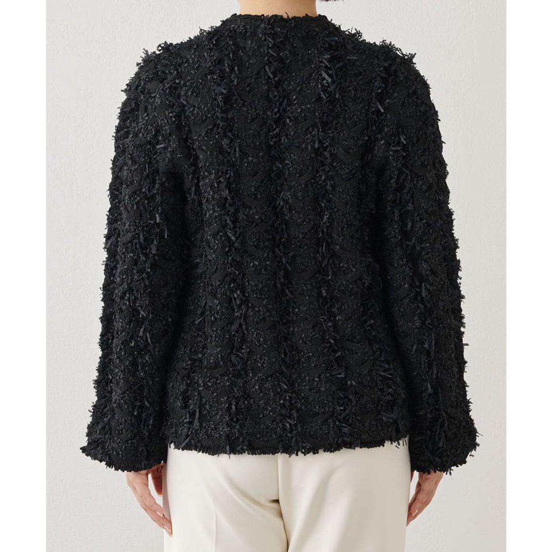 ウィムガゼット Whim Gazette ツィードカーディガン （black