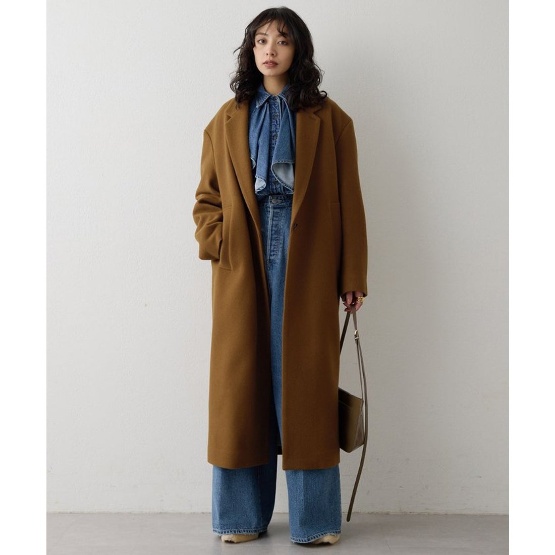 ウィムガゼット Whim Gazette ウールパイルロングチェスターコート