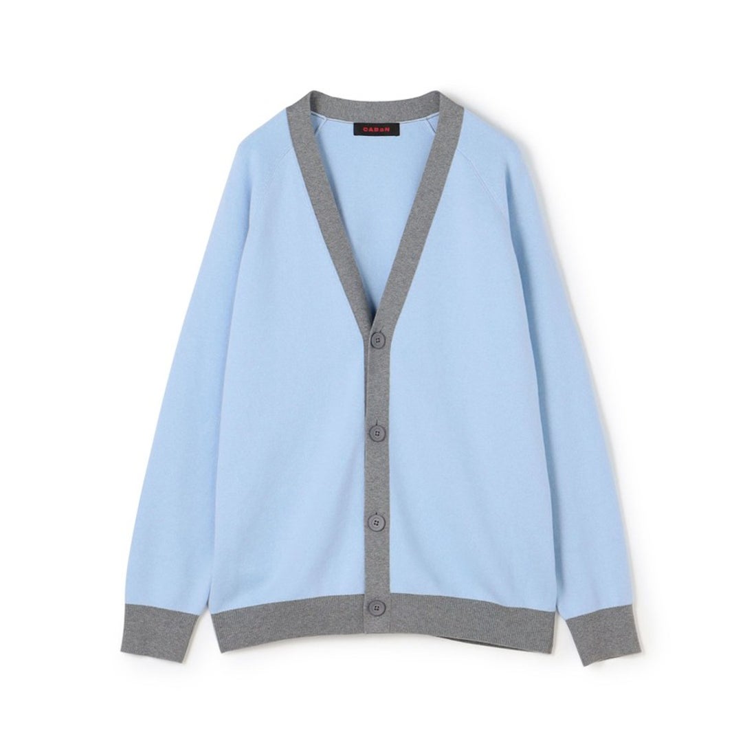 キャバン CABaN CABaN コットンカシミヤ バイカラーVネック