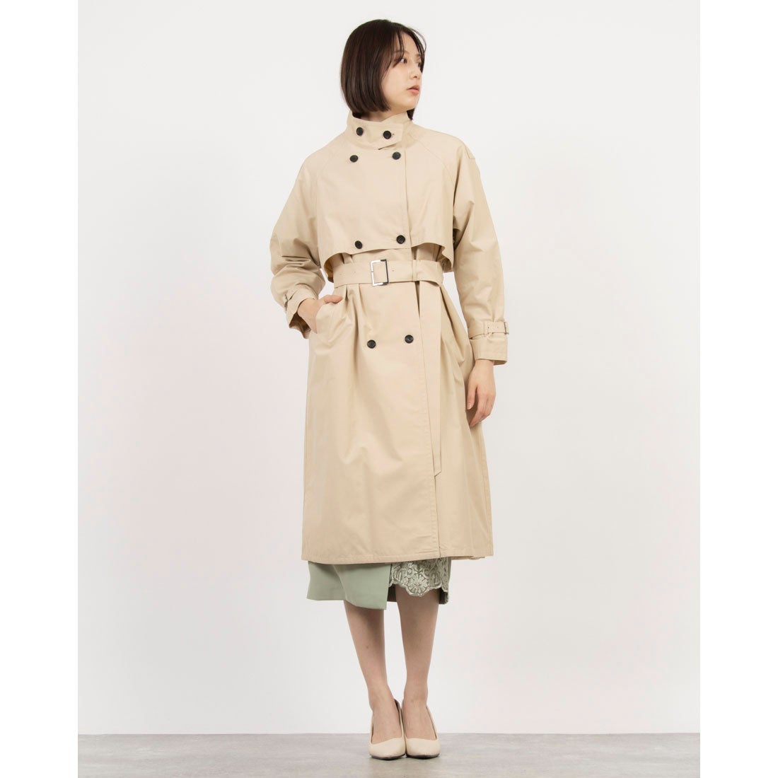 トーナル TONAL スタンドカラートレンチコート （ベージュ