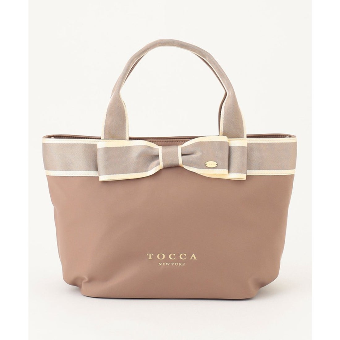 トッカ TOCCA 【撥水】BICOLOR RIBBON TOTE トートバッグ （ベージュ系