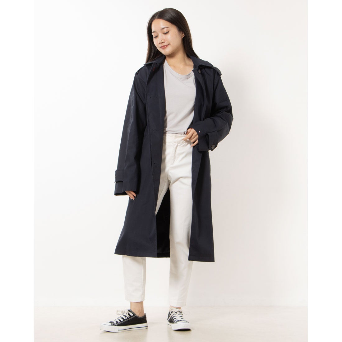 トミー ヒルフィガー TOMMY HILFIGER コットンフーデッドコート