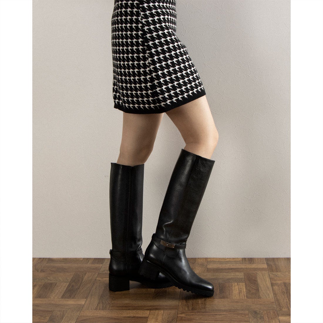 タラントン バイ ダイアナ TALANTON by DIANA ロングブーツ （黒カーフ